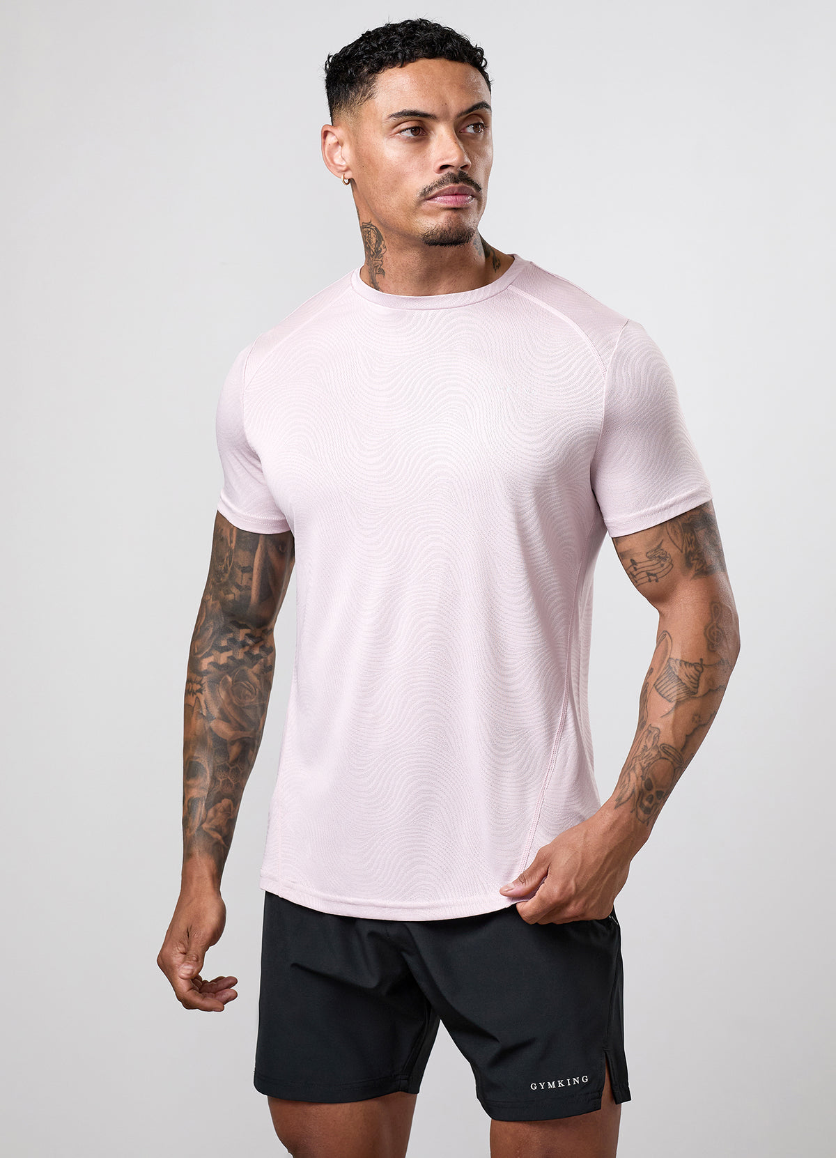 Gym King Limitless Swirl T-Shirt - Mauve Fog