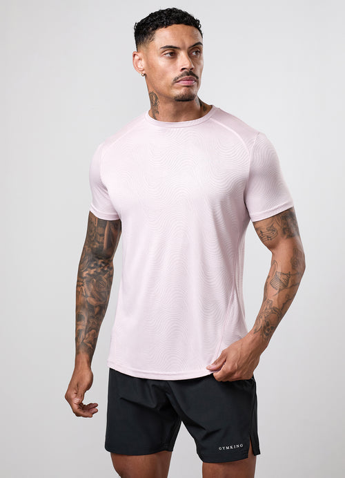 Gym King Limitless Swirl T-Shirt - Mauve Fog