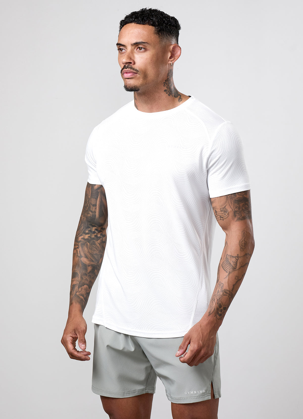 Gym King Limitless Swirl T-Shirt - White