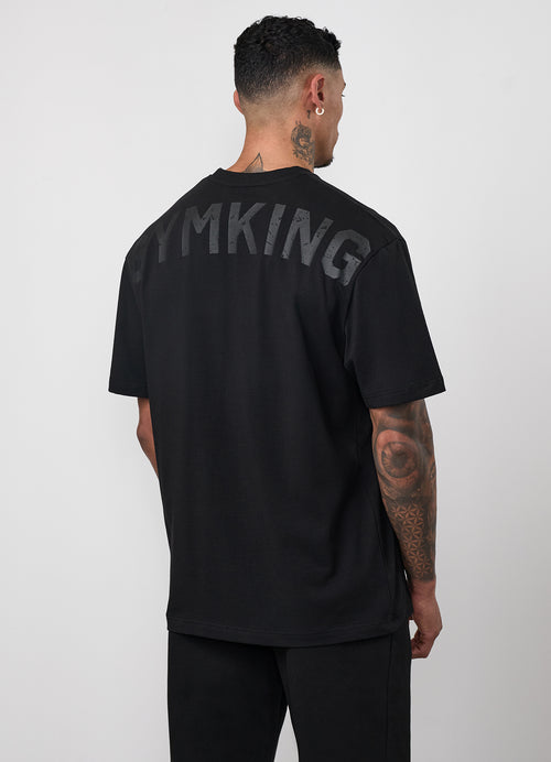 Gym King Linear Arch T-shirt - Zwart / Zwart