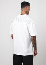 Gym King Linear Arch T-shirt - Wit / Lichtgrijs (miniatuurafbeelding)