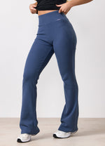 Gym King 365 Rib Flared Legging - Slate Blue thumbnail