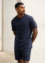 Gym King Linear Taped T-Shirt - Navy thumbnail