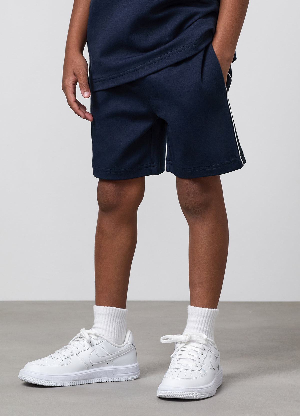Gym King Older Kids Linear Taped Short - Navy