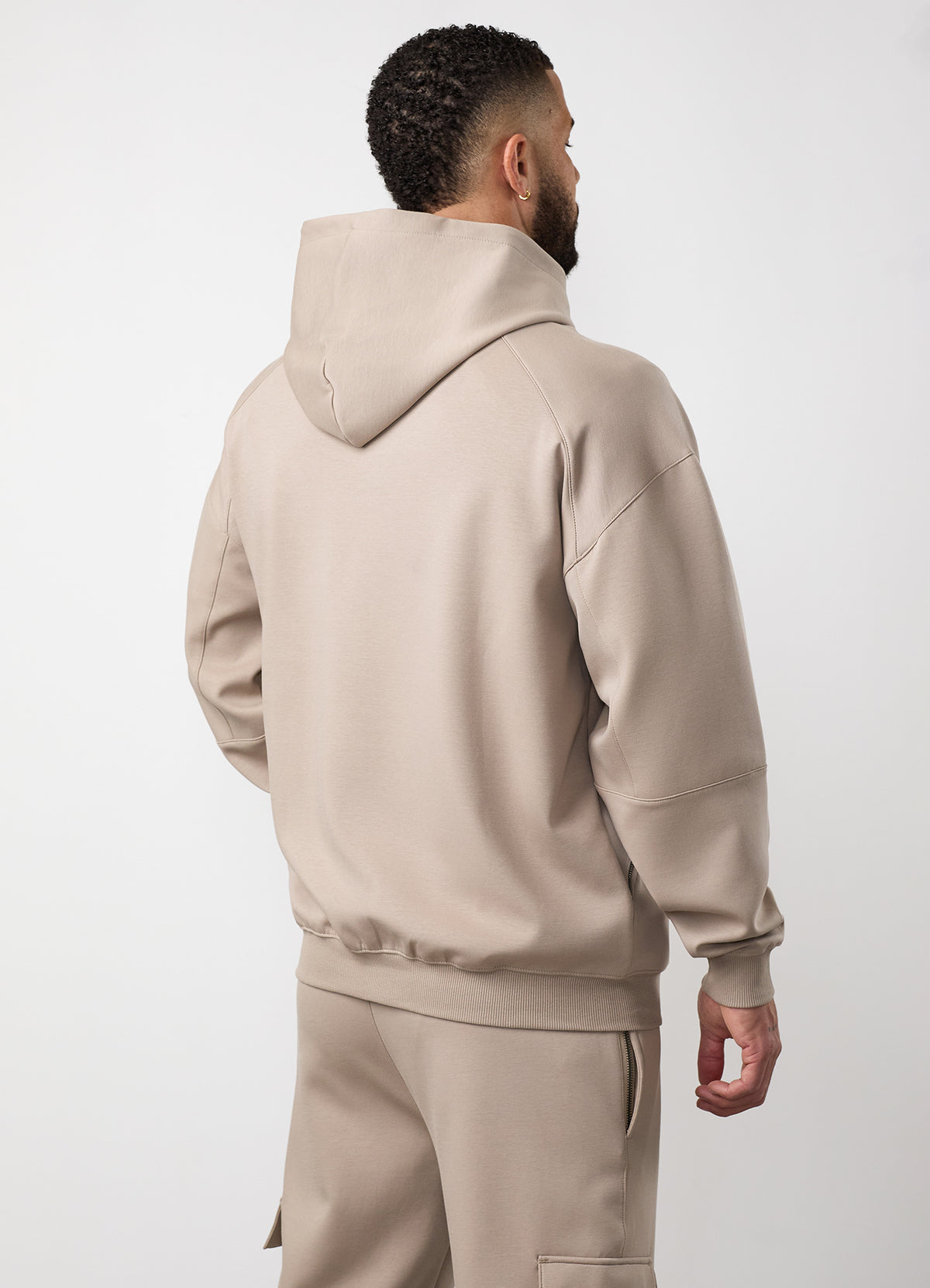 Gym King Linear Travel Full Zip Hood Tracksuit - Claydust