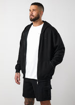 Gym King Linear Travel Full Zip Hoodie - Black thumbnail
