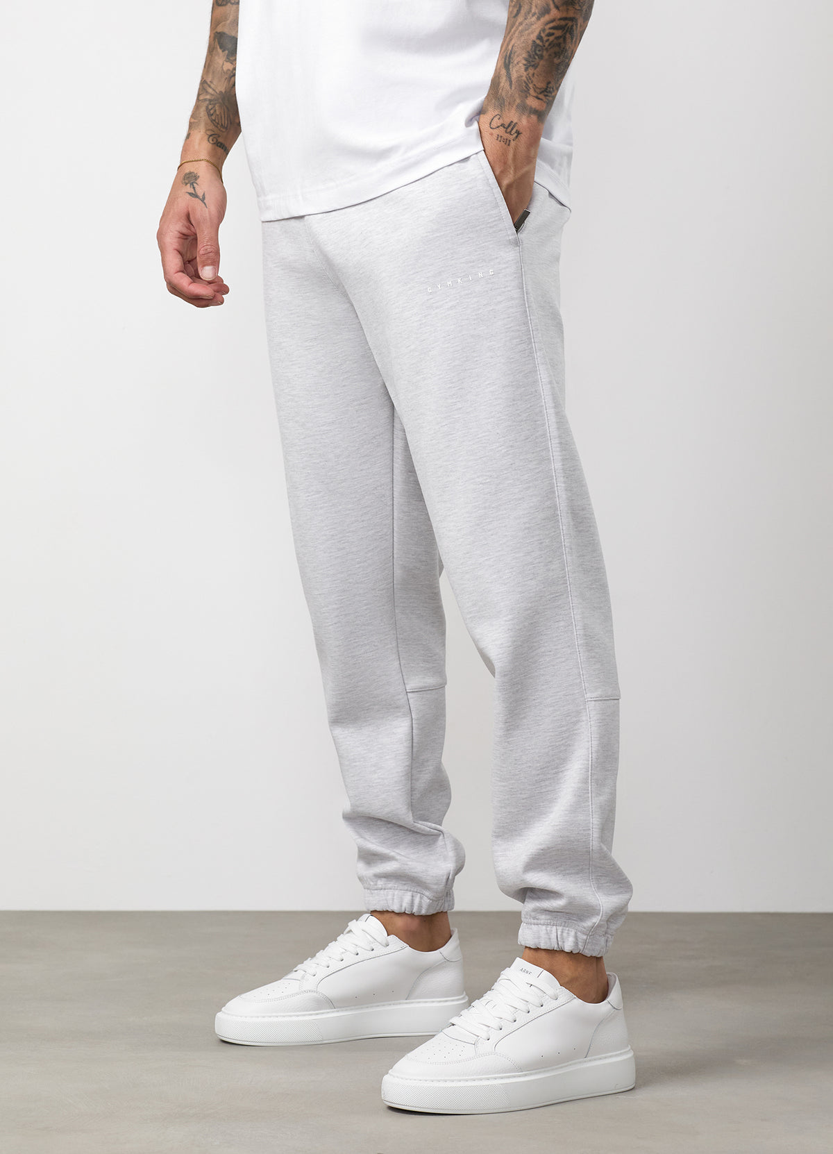 Gym King Linear Travel Jogger - Snow Marl