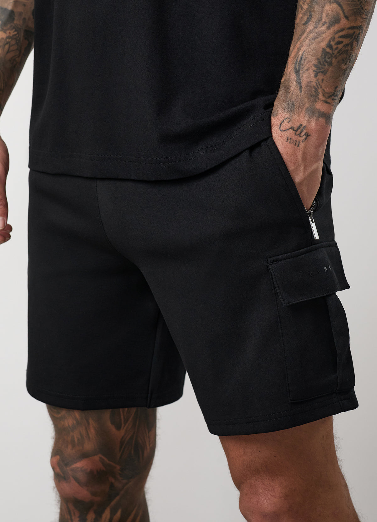 Gym King Linear Travel Cargo Short - Black