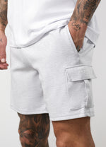 Gym King Linear Travel Cargo Short - Snow Marl thumbnail