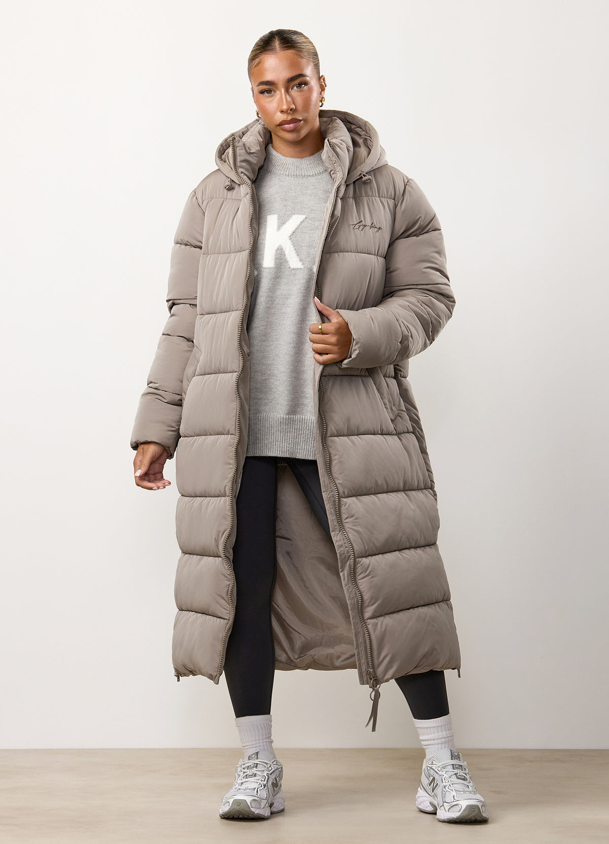 Gym King Longline-puffer - Truffle