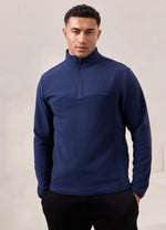 Gym King Linear 1/4 Zip Polar Fleece - Navy thumbnail