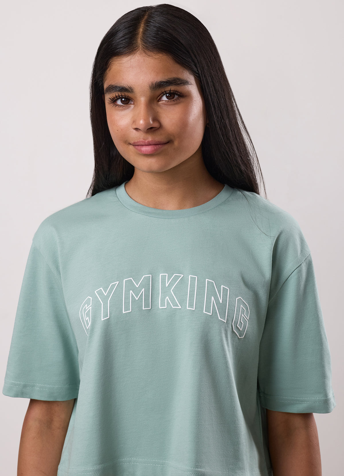 Gym King Older Kids Malibu Cropped T-Shirt - Green Mist