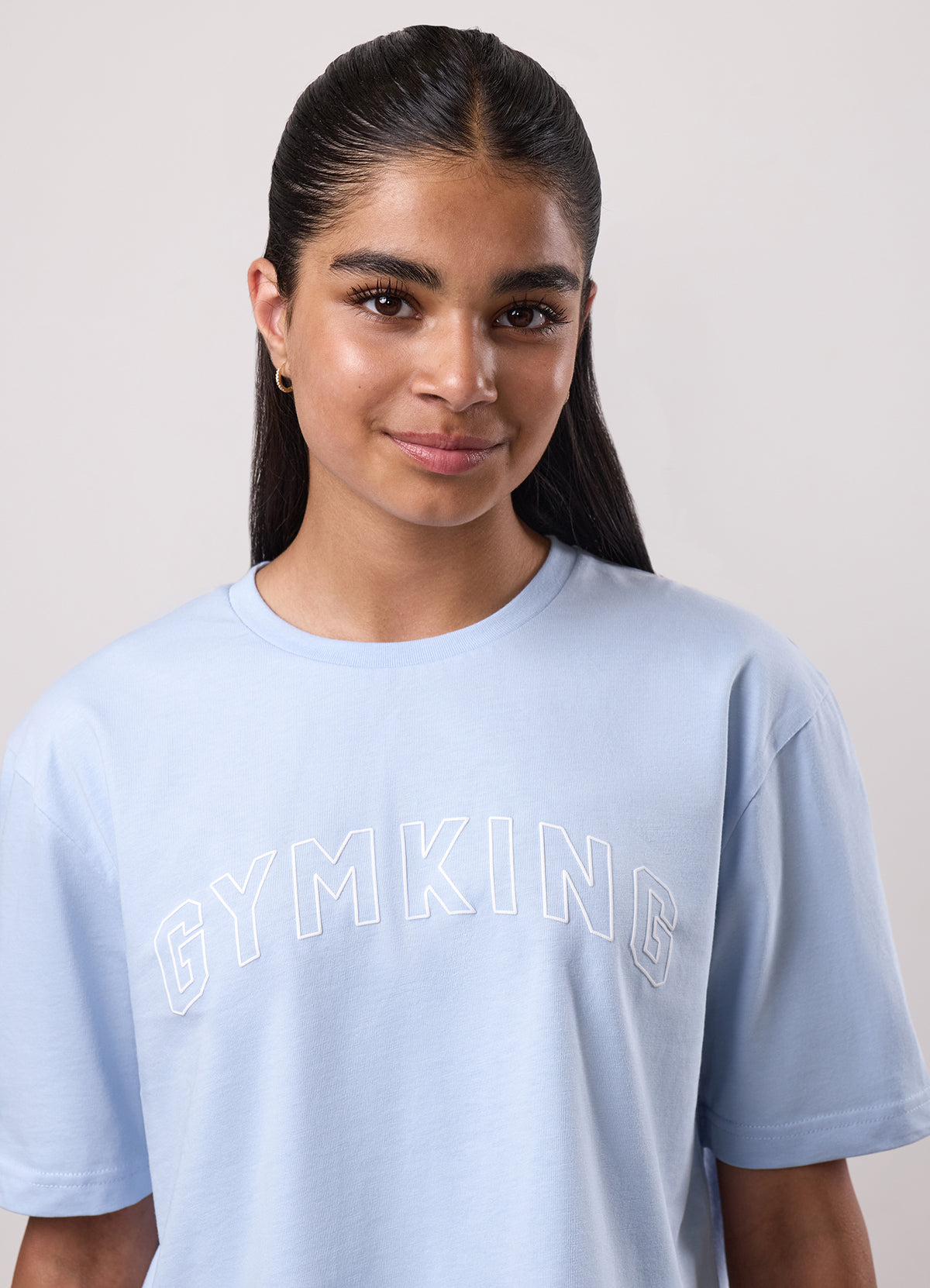 Gym King Older Kids Malibu Cropped T-Shirt - Hydrangea Blue