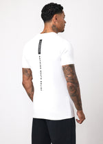 Gym King Nothing Beats Belief Muscle Fit T-Shirt - White/Black thumbnail