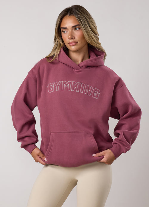 Gym King Sanctuary Hoodie - Dark Rose