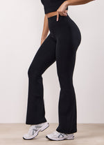 Gym King Peach Luxe Flared Yoga Legging - Black Luxe thumbnail