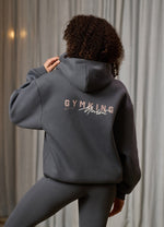 Gym King Poise Oversized Graphic Full Zip Hoodie - Storm Blue thumbnail