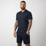 Gym King Portals Texture Polo T-Shirt - Navy thumbnail