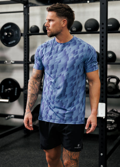 Gym King Power AOP T-Shirt - Blue Jean