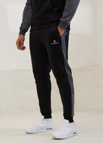 Gym King Power Colour Block Fleece Jogger - Black/Graphite/Gunmetal Grey thumbnail
