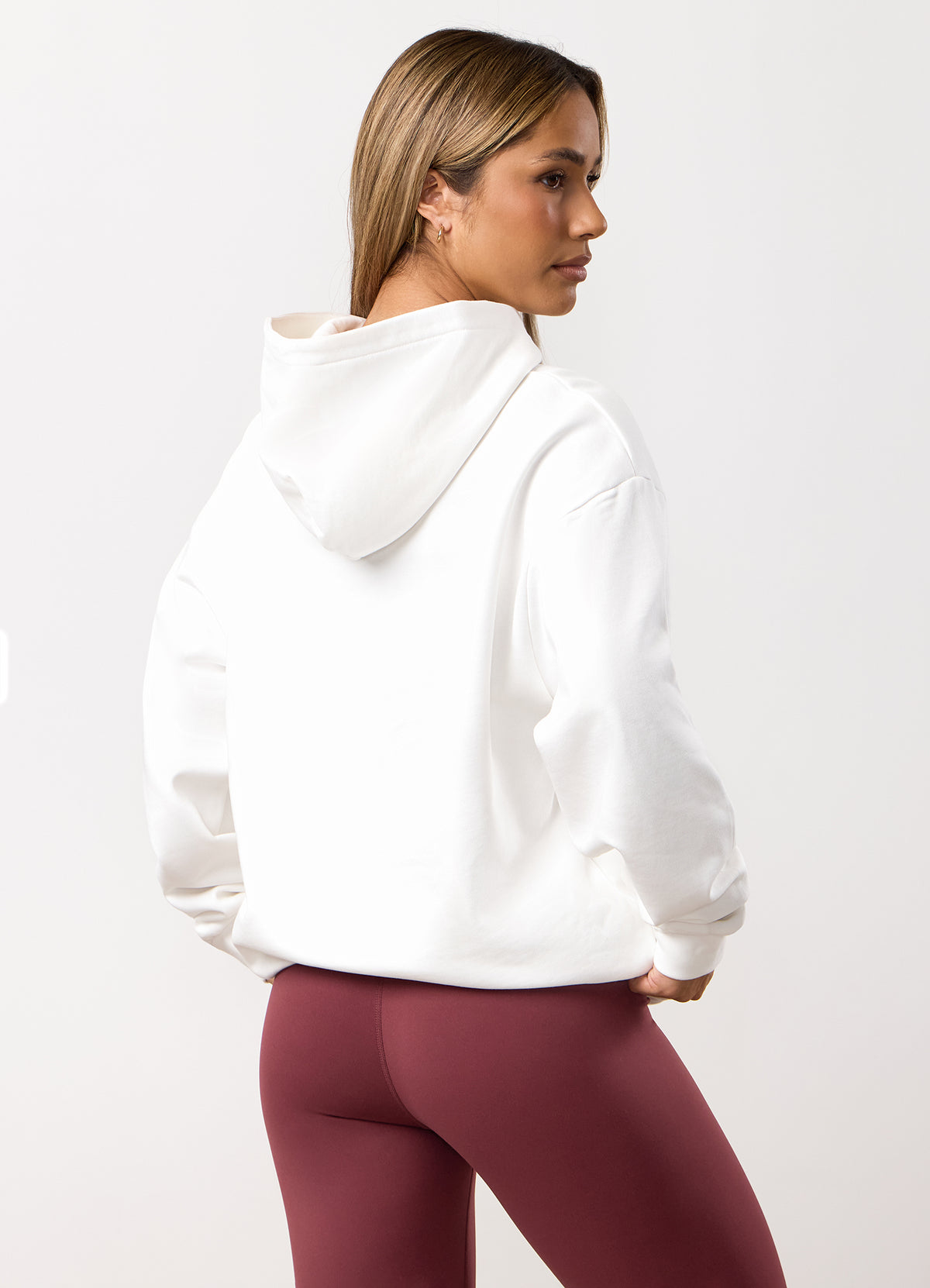 Gym King Powered By Belief Relaxed Fit Hoodie - Cream