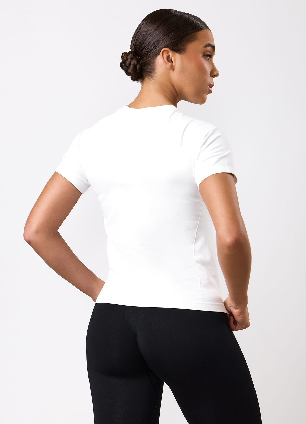 Gym King Power Lightweight T-shirt met ‘ Seamless ’ - Wit