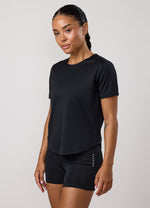 Gym King T-shirt met nauwkeurig afgewerkte mouw - Zwart (miniatuurafbeelding)