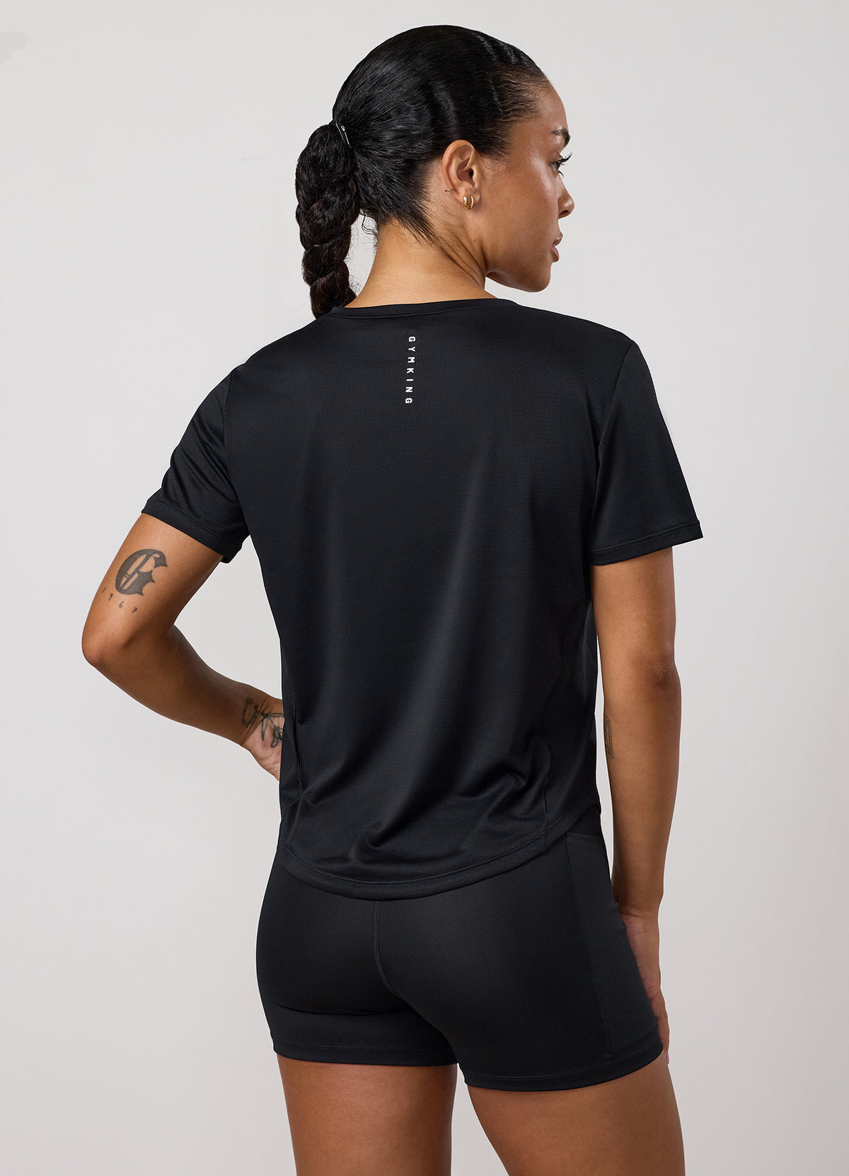 Gym King Precision Cap Sleeve T-Shirt - Black
