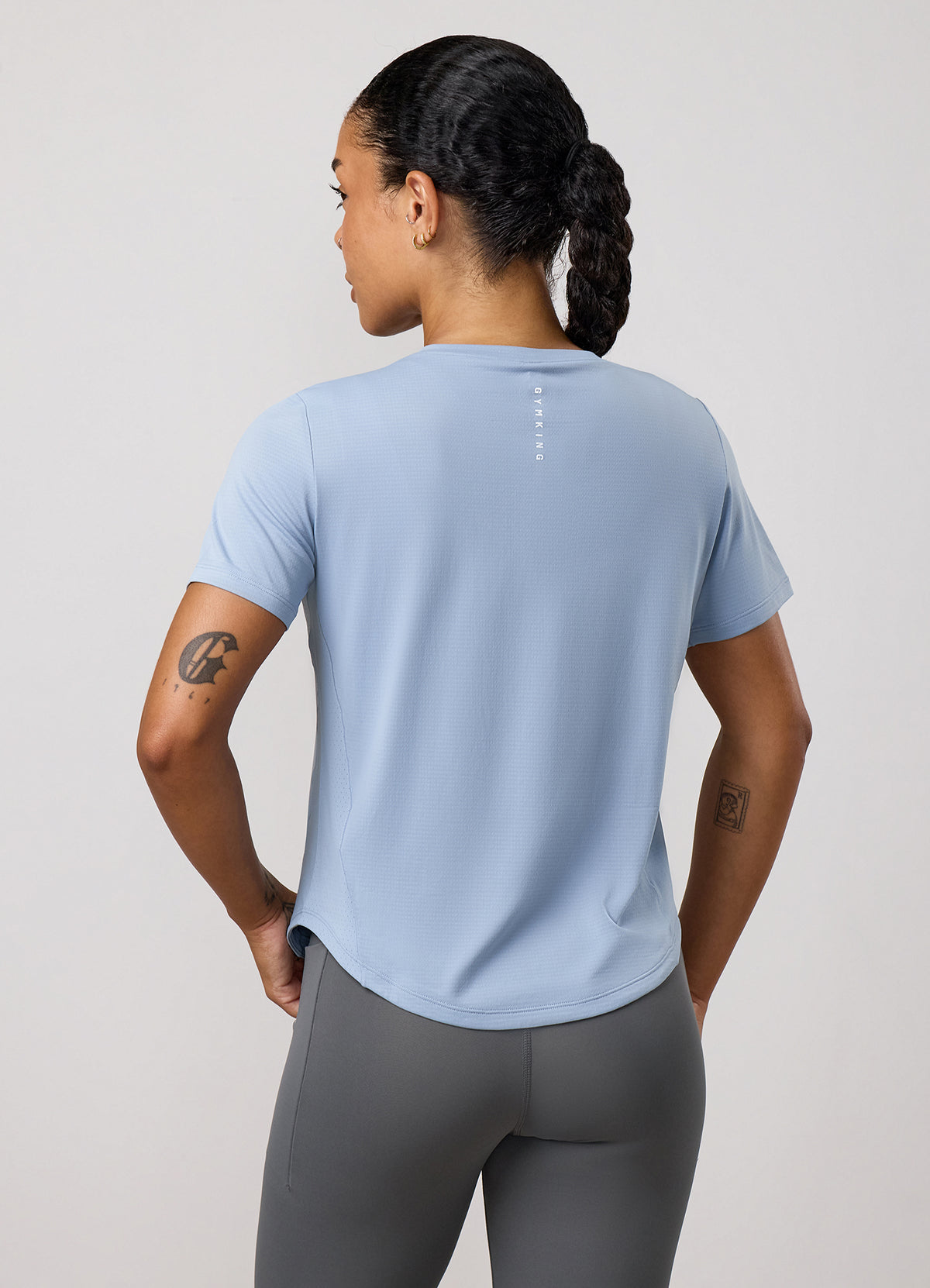 Gym King Precision Cap Sleeve T-Shirt - Chalk Blue