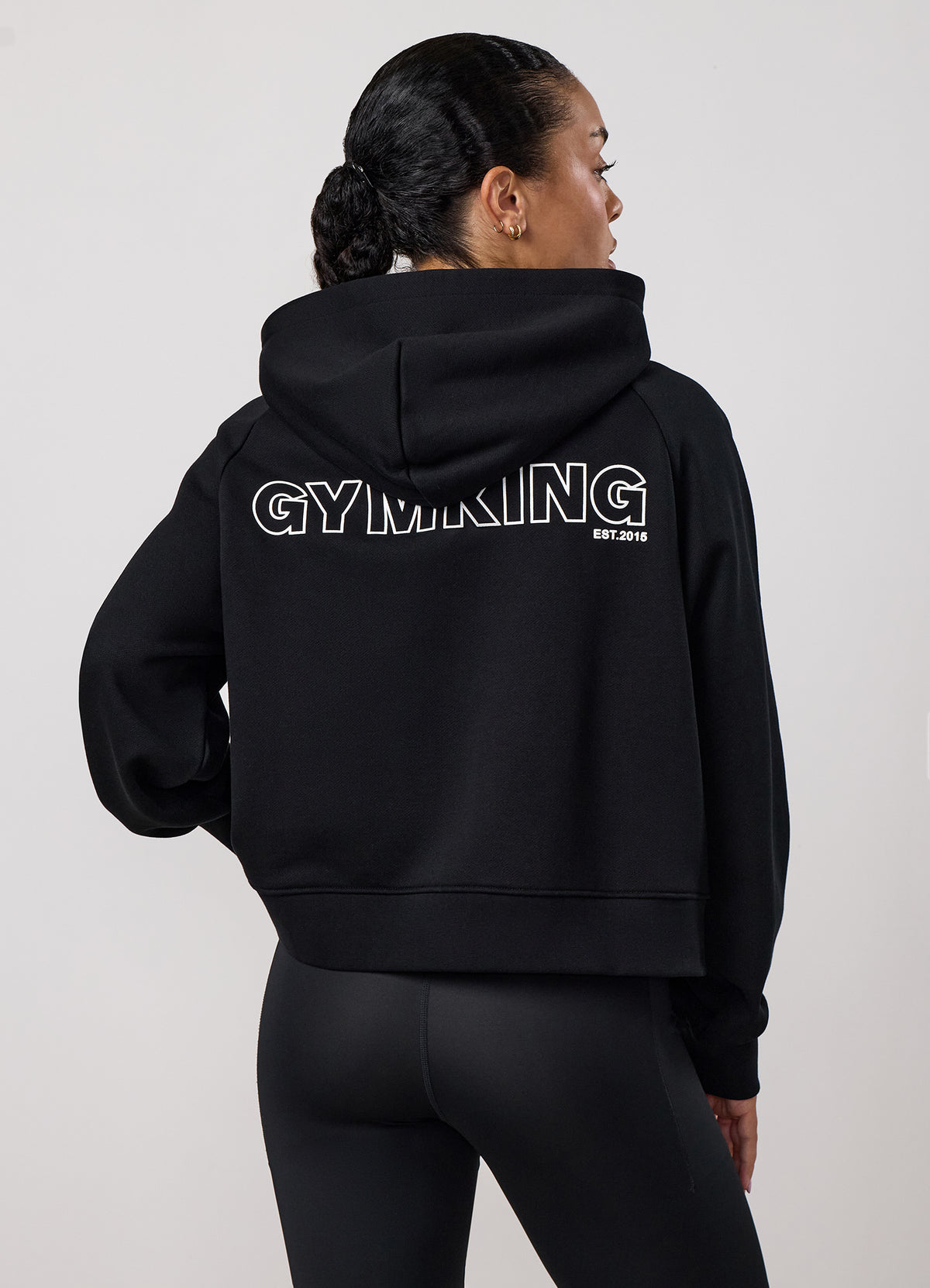 Gym King Precision Henley Hoodie - Black