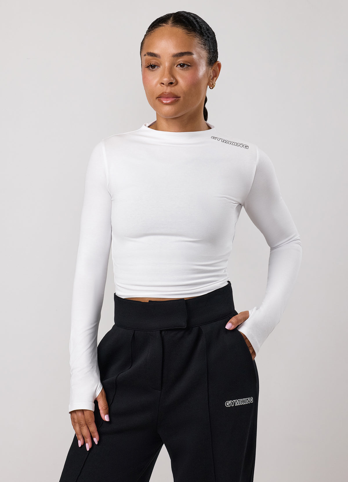 Gym King Precision T-shirt met lange mouwen - Wit