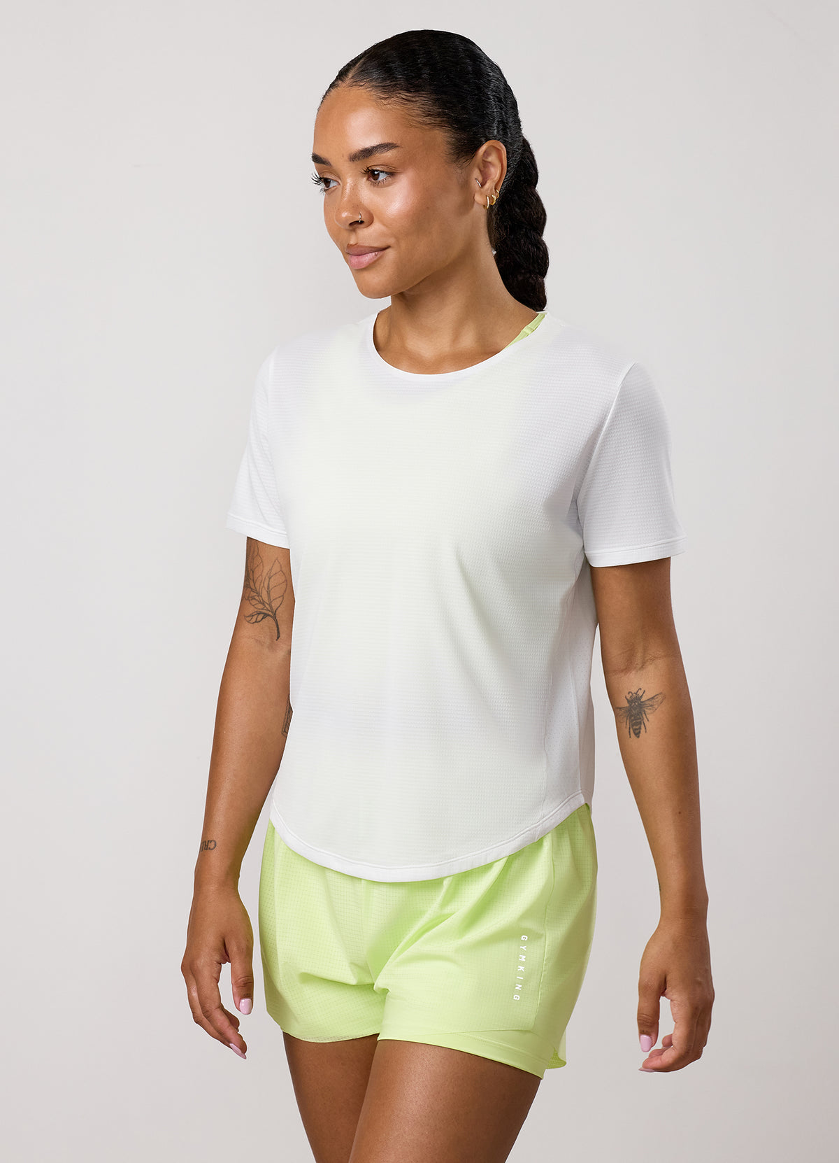 Gym King Precision Cap Sleeve T-Shirt - White