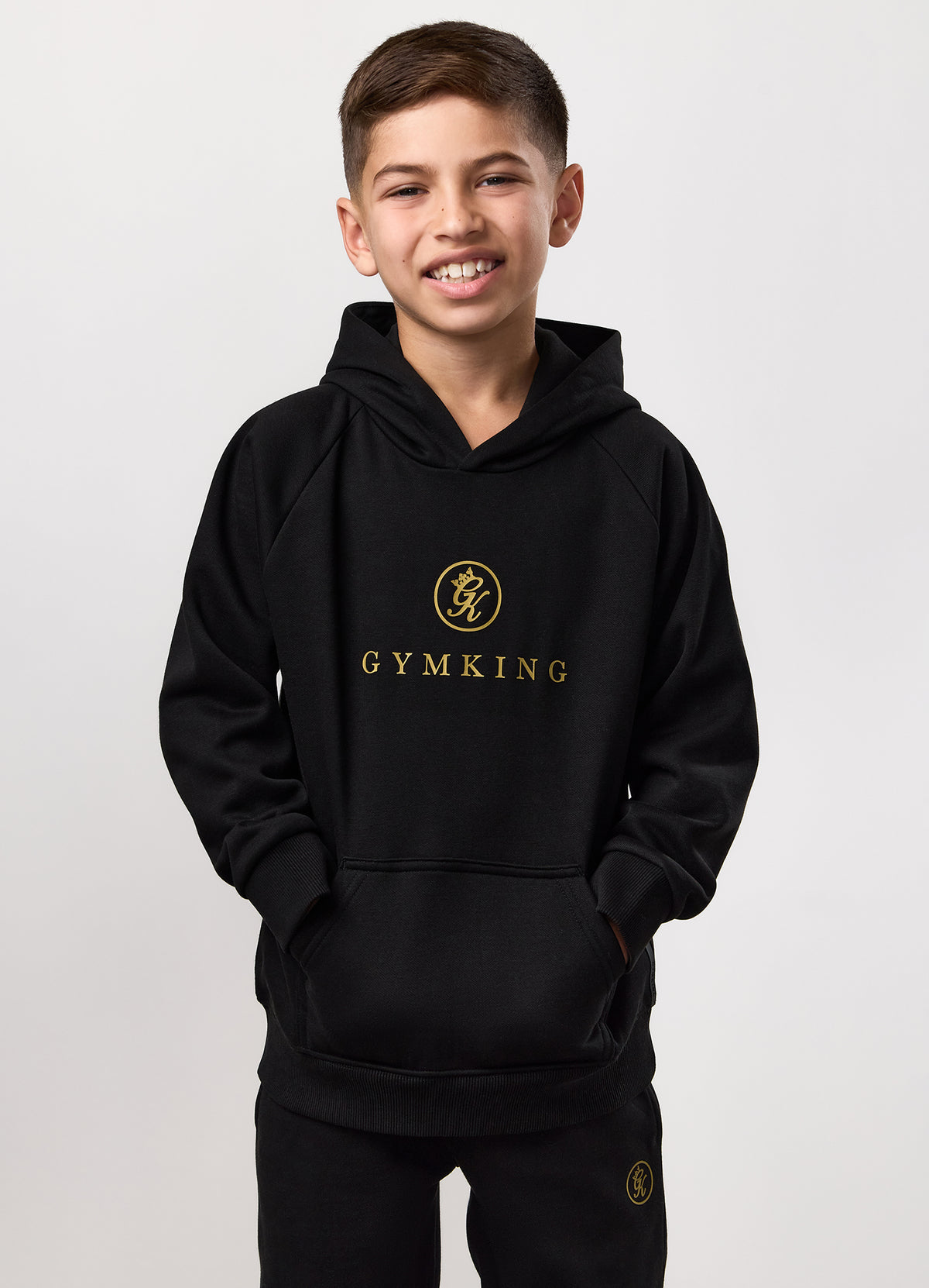 Gym King Kids Pro Hoodie - Black/Gold