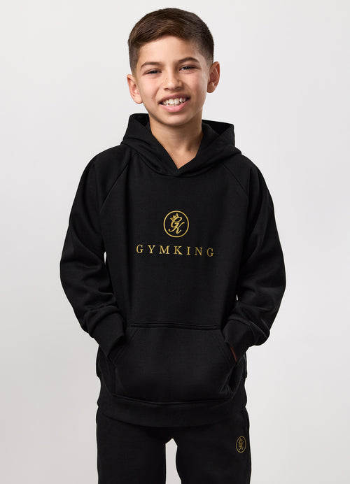 Gym King Kids Pro Hoodie - Black/Gold