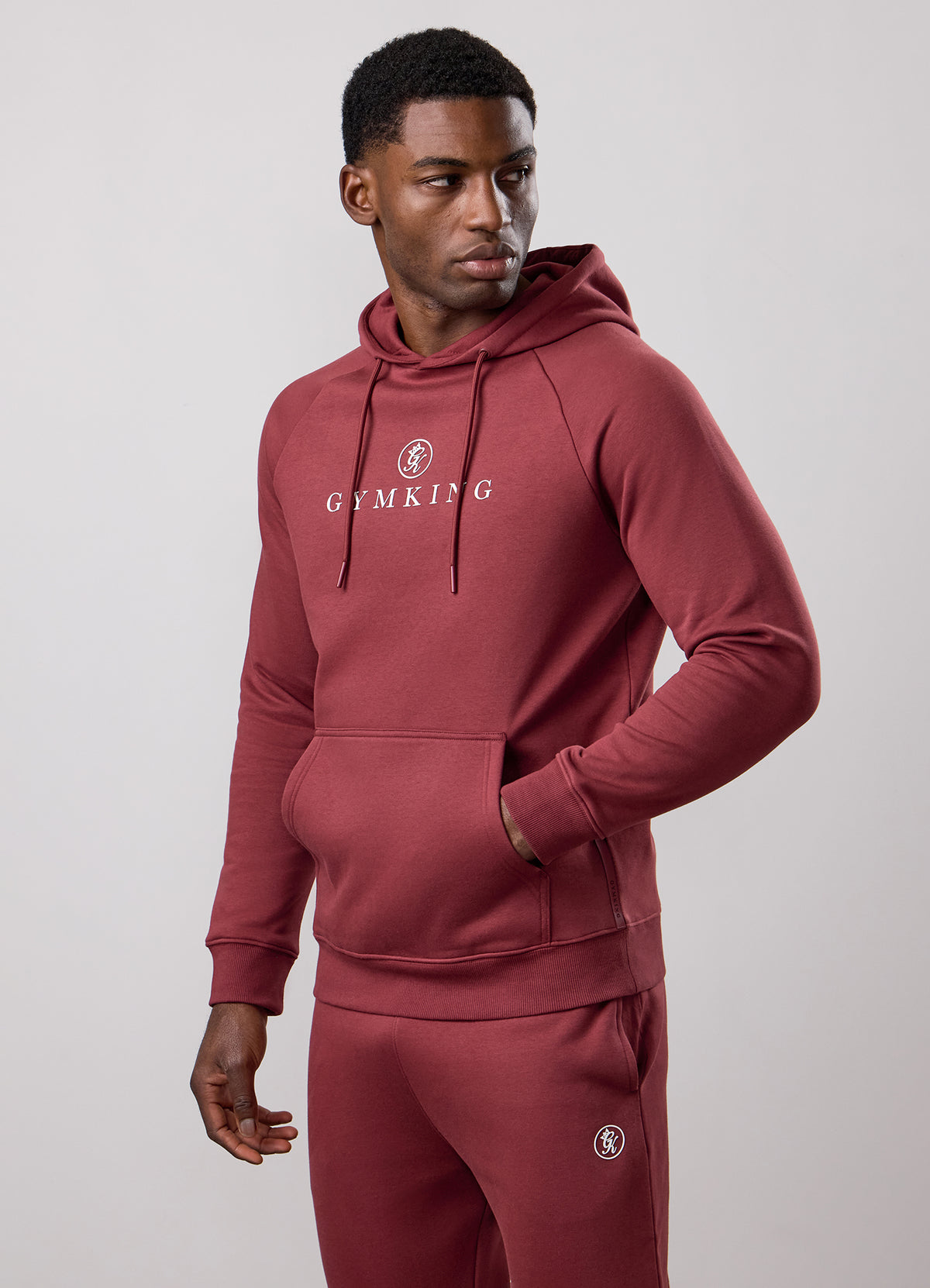 Gym King Pro Logo Hoodie - Wine Red