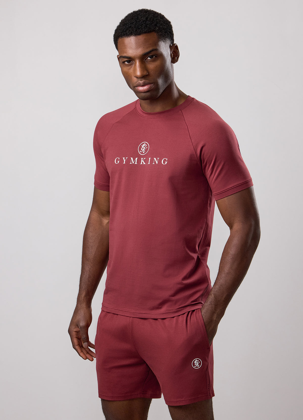 Gym King Pro Logo Tee - Wine Red