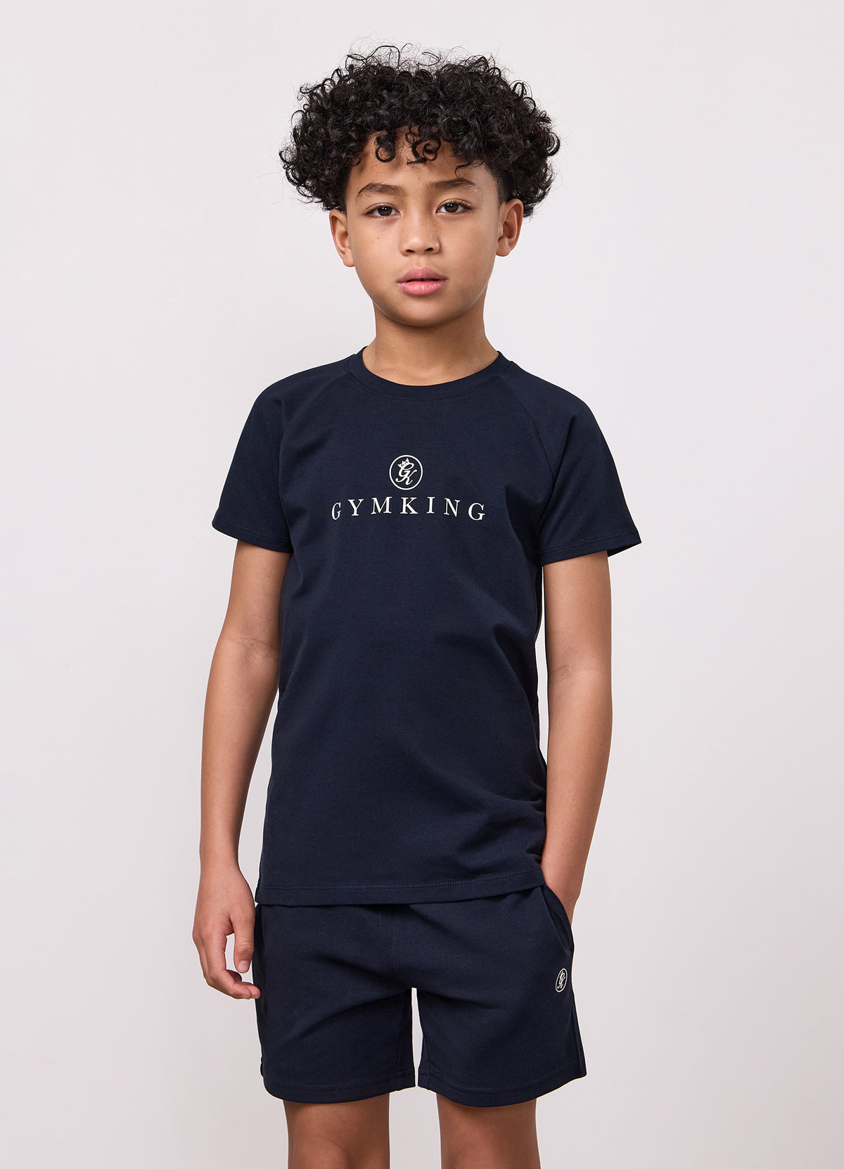 Gym King Older Kids Pro Logo T-Shirt - Navy