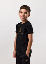 Gym King Kids Pro T-shirt - Zwart/Goud (miniatuurafbeelding)