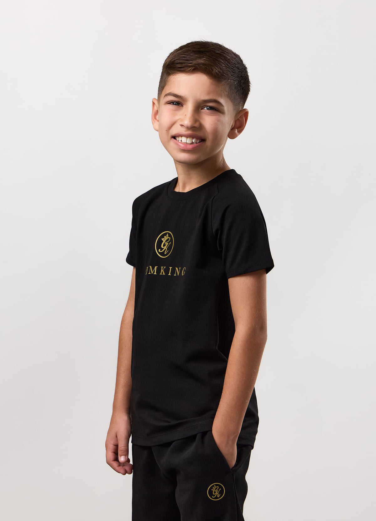 Gym King Kids Pro T-shirt - Zwart/Goud