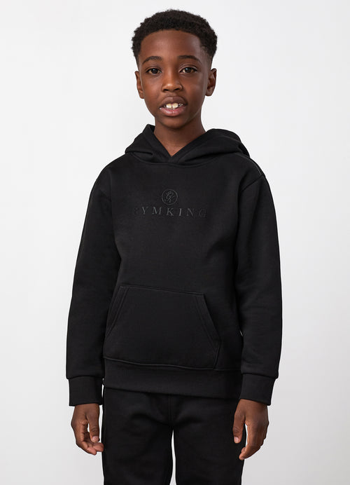 Gym King Younger Kids Pro Logo V2 Hoodie - Black / Black