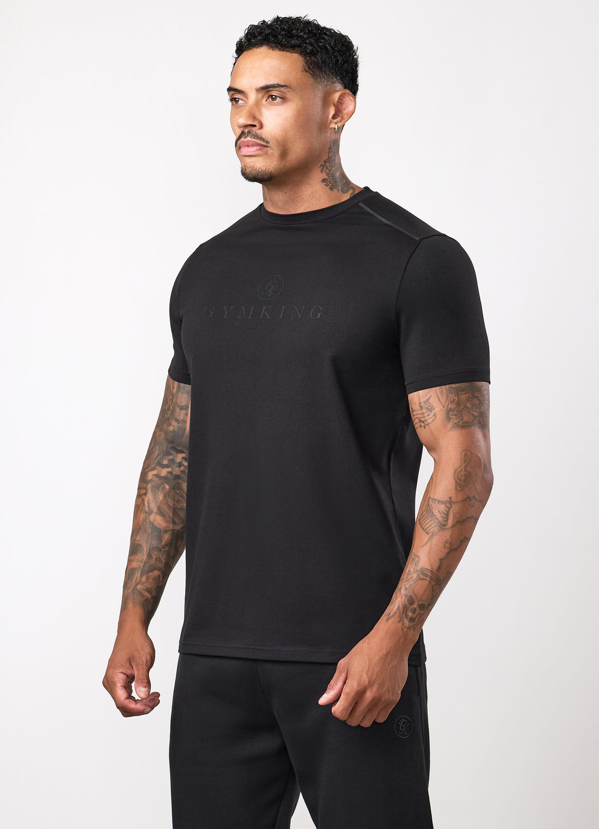 Gym King Pro Logo V2 T-Shirt - Black/Black