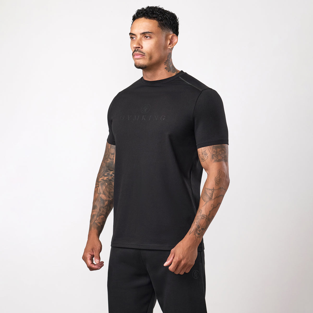 Gym King Pro Logo V2 T-Shirt - Black/Black
