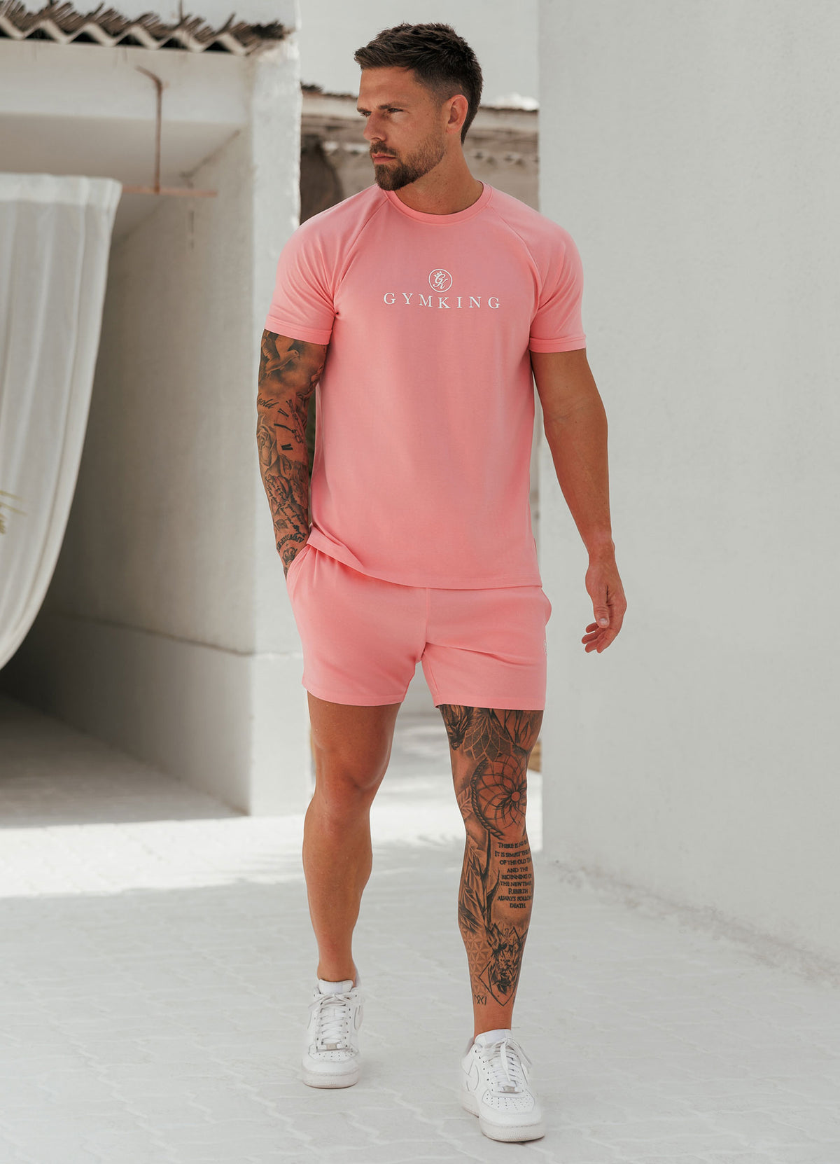 Gym King Pro Logo Jersey 6" Short - Pink