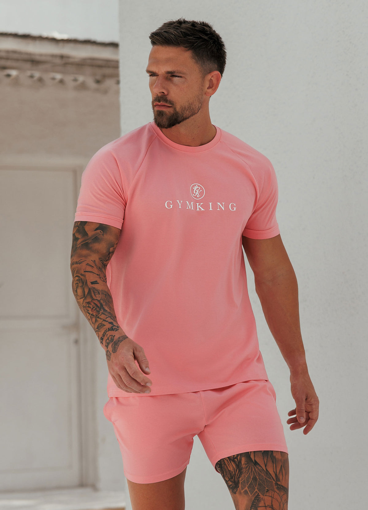 Gym King Pro Logo T-Shirt - Pink