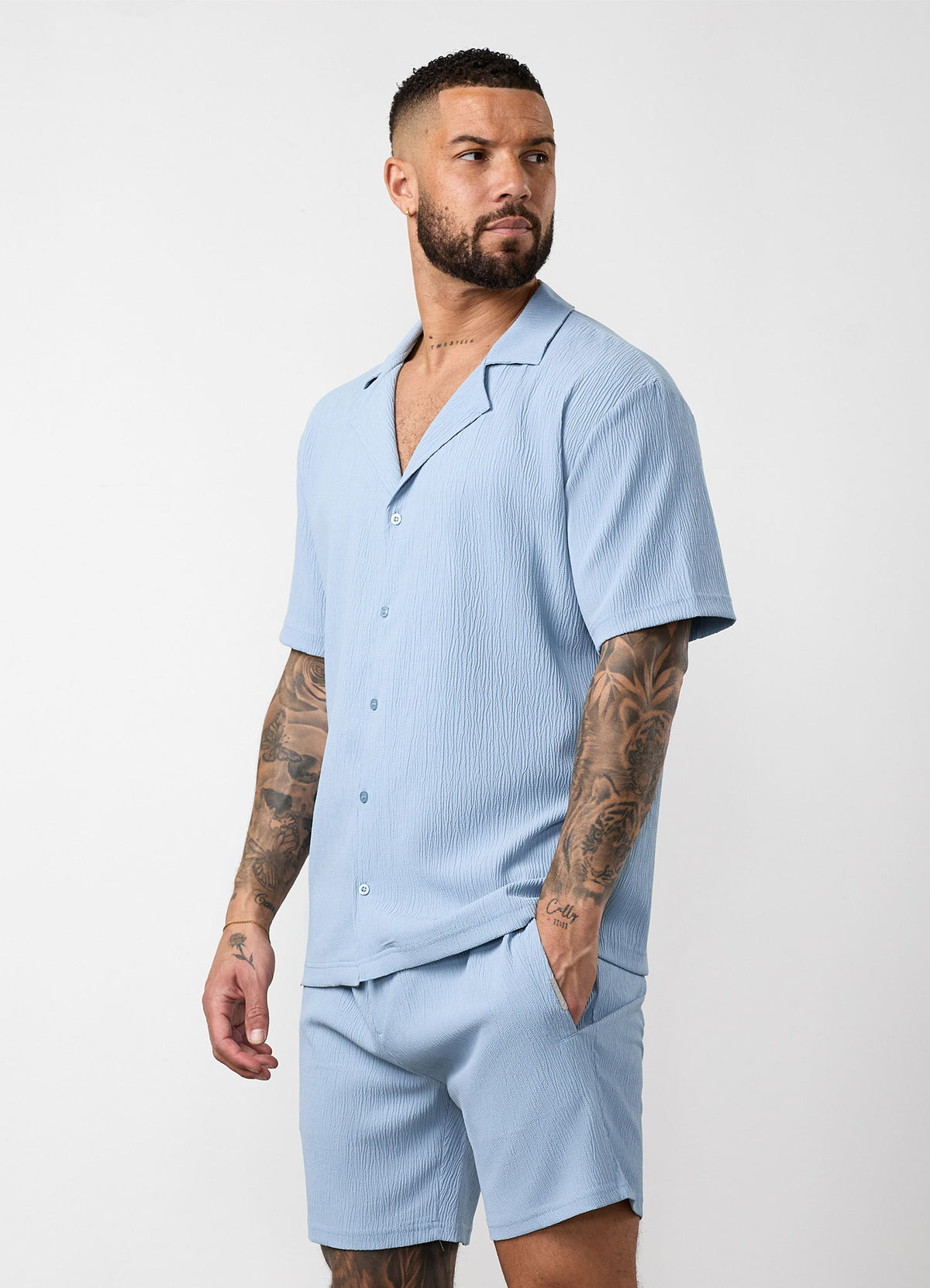 Gym King Signature Woven Shirt - Powder Blue