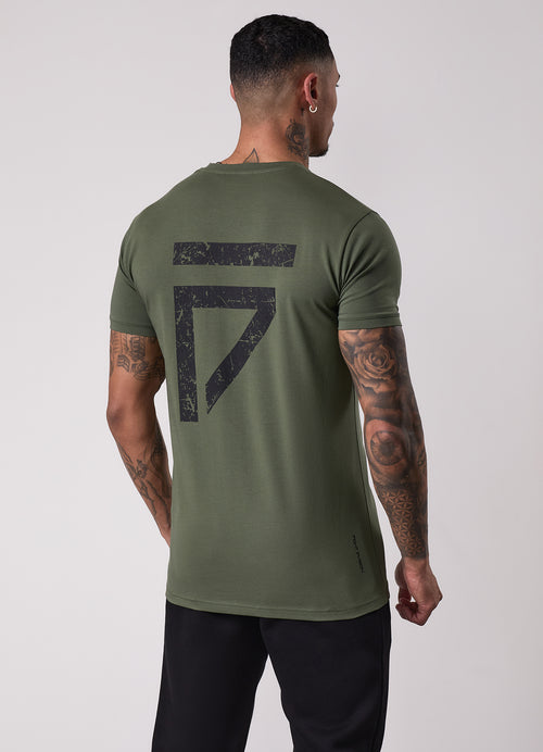 Gym King Fight Division T-shirt - Donkerolijfgroen