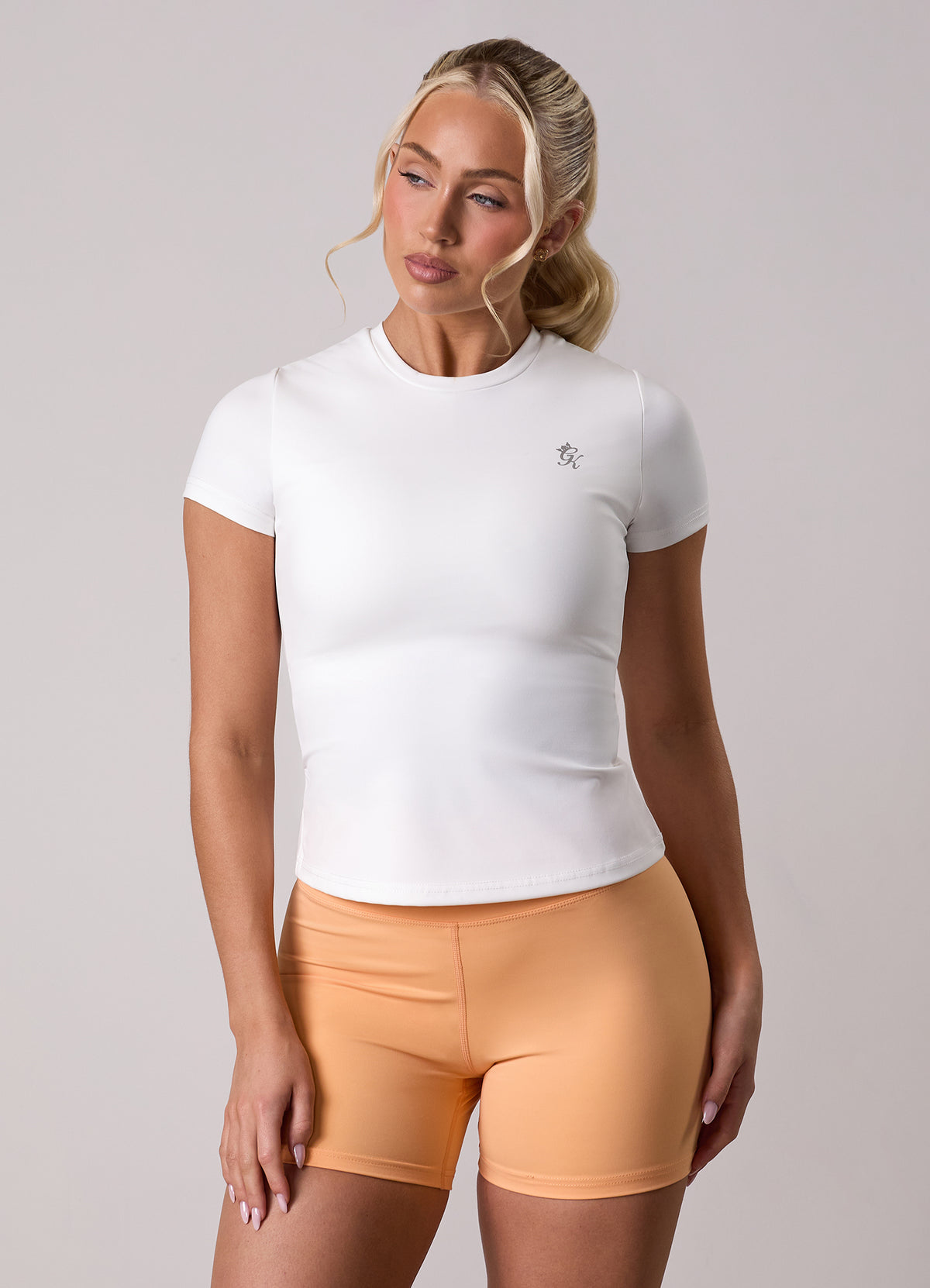 Gym King 365 Built-In Bra T-Shirt - White