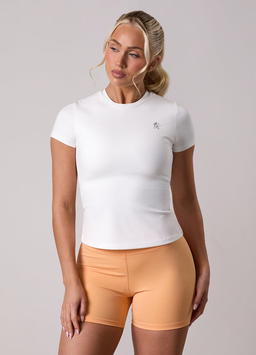 Gym King 365 Built-In Bra T-Shirt - White