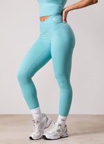 Gym King 365 Wrap Front Legging - Aquatic Blue thumbnail