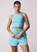 Gym King Define Open Back Vest - Aquatic Blue thumbnail
